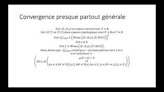 Intégration au sens dune mesure partie 36  Convergence presque partout générale [upl. by Kuster]