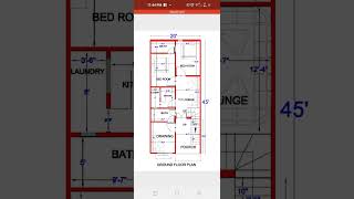 20 45 house plan 2bhk 2bhkhomeplan houseplan [upl. by Ahsatal]