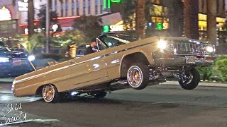 Lowriders Cruising and Hopping on Las Vegas Blvd [upl. by Gadmann]