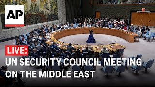 LIVE UN Security Council meeting on the Middle East [upl. by Adnimra761]