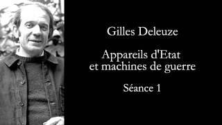 Deleuze Appareils dEtat et machines de guerre séance 1 [upl. by Kingsbury]