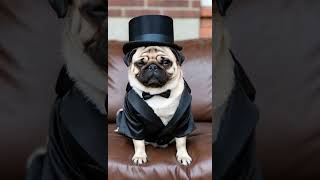 PUG DOG IN GENTLEMAN COSTUME 🐕💖 [upl. by Haroun473]