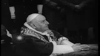 Pope John XXIII prays at the Marys statue during the Feast of the Immaculate Conception 1960 [upl. by Anelahs]