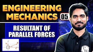 Engineering Mechanics 05  Resultant of Parallel Forces Engineering Mechanics  Semester Exam [upl. by Anavoig]