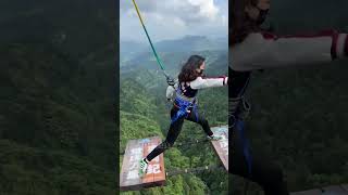 Shes So Flexible Bungee Jumping With Rope In Beautiful Placefunny bungee [upl. by Morey]