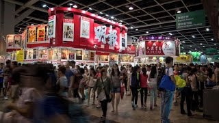 Crowds descend on Hong Kongs annual book fair [upl. by Poland]