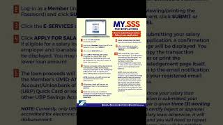 How to apply SSS salary loan online ssssalaryloan sssphilippines socialsecuritysystem [upl. by Nosnorb]