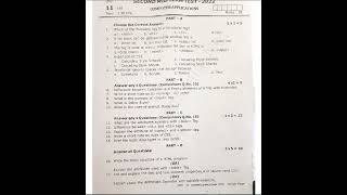 11th Computer Applications 2nd Mid Term Test 2022 Original Question Paper Thiruvannamalai Dist EM [upl. by Gertrude266]