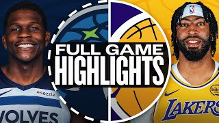 TIMBERWOLVES at LAKERS  FULL GAME HIGHLIGHTS  October 22 2024 [upl. by Steinke]