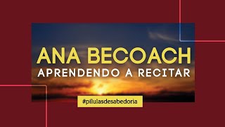 Ana Becoach  Aprendendo a recitar  Ian Mecler [upl. by Sulakcin]