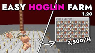 EASY HOGLIN FARM MINECRAFT 1201  BEST DESIGN  3500 H  INFINITE FOOD amp LEATHER  TUTORIAL [upl. by Sy]