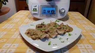 Scaloppine ai funghi cotte al varoma per bimby TM6 TM5 TM31 [upl. by Llenehc]