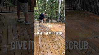 Easiest way to remove mildew from your wood deck and make it look brand new again diy wooddeck [upl. by Ariew]