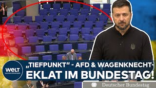 EKLAT IM BUNDESTAG AFD amp WagenknechtPartei sorgen für Entsetzen bei SelenskyjRede im Bundestag [upl. by Anniahs841]