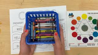 Color Mixing Primary Colors with Crayons [upl. by Ahsirtap440]