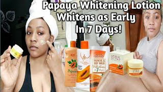 FASTEST PAPAYA WHITENING AND LIGHTENING BODY LOTIONS 2021Whitens The Skin As Early In 7 Days [upl. by Miharbi624]