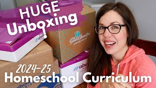 HUGE Homeschool Curriculum Unboxing II Abeka The Good and The Beautiful IEW Christian Book [upl. by Ettevey]