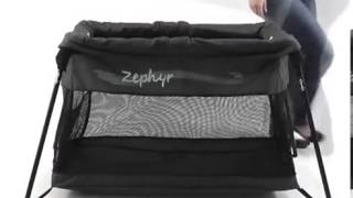 Valco Baby Zephyr Travel Cot Set UpPack Up Demo [upl. by Enyr]