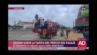 Transportistas exigen subir la tarifa del precio del pasaje [upl. by Otrepur]