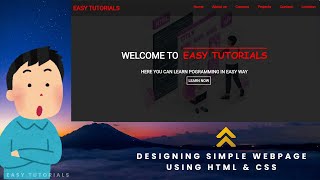 DESIGNING A WEBPAGE USING HTML amp CSS [upl. by Adilen467]