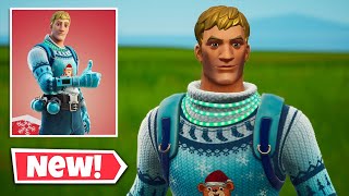 NEW COZY KNIT JONESY Skin Gameplay in Fortnite [upl. by Litta]