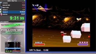 Star Fox SNES Speed Run 1354 [upl. by Xanthus]