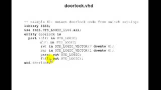 Lesson 91  Example 61 Door Lock Code [upl. by Flossi]