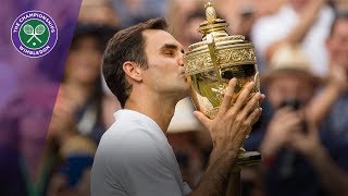 Roger Federer and Marin Cilic receive their Wimbledon 2017 trophies [upl. by Valda]