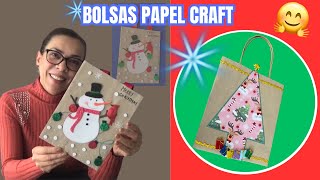 como hacer bolsas de papel kraft crafts [upl. by Sturges]