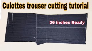 Culottes trouser cutting tutorial  palazzo trouser cutting [upl. by Erual]