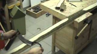 Building a Hazelnut Flatbow Part 2 Der Bau eines Haselnussflachbogens [upl. by Nunci]