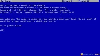 The Hitchhikers Guide to the Galaxy gameplay PC Game 1984 [upl. by Machutte]