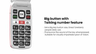 UNIWA V202T 24’’177’’ Double Screen SOS Button Keypad Mobile 4G Flip Senior Phone [upl. by Edson]