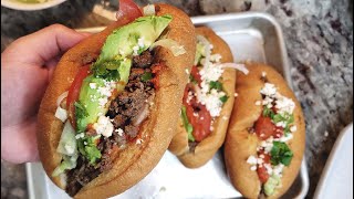 LONCHES  Ground Beef Tortas Recipe  Mexican Style Sandwiches Recipe [upl. by Ahsinom]