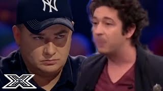 Judge Smashes Contestants Guitar During AUDITION  X Factor Global [upl. by Ardnuaek530]