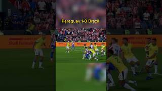 Brazil vs Paraguay Match Highlightsbrazil football footballshorts worldcup [upl. by Atsirc]