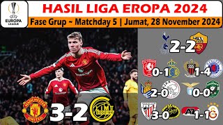 Hasil Liga Eropa Tadi Malam  Manchester United vs Bodo Glimt UEL Fase Grup Matchday Ke 5 2024 [upl. by Corey]