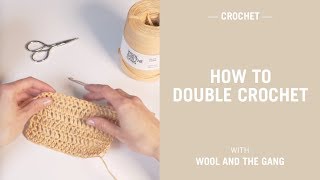 How to work in double crochet with RaRa Raffia  Wool and the Gang [upl. by Ettelrahc]