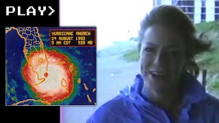 Hurricane Andrew in Florida August 2324th 1992 hurricane foundfootage vhs [upl. by Fern985]