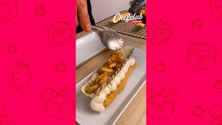 Éclair au chocolat ou beignet à la banane 🍌🍫 2 en 1 pas besoin de choisir SHORTS FOOD [upl. by Rexferd160]