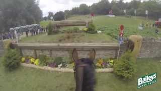 Elite Eventing  Blenheim Horse Trials 2013 Cross Country Head Cam with Georgie Spence [upl. by Atteoj]