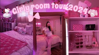 A VERY GIRLY ROOM TOUR 2024 🎀 aesthetically pleasing [upl. by Bergren]