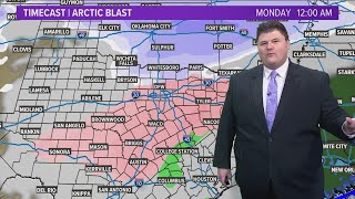 DFW Weather Timeline for the arrival of freezing temperatures next week [upl. by Wsan]