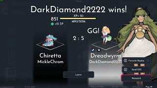 TOP LEVEL DUELISTS OF EDEN GAMEPLAY  MICKLE CHIRETTA VS WINDFALL DREADWYRM FIRST TO 10 [upl. by Abbey249]