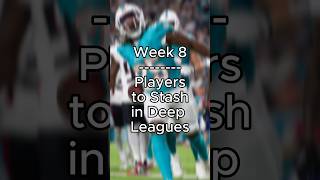 🏈 Week 8  Players to STASH [upl. by Ezmeralda]