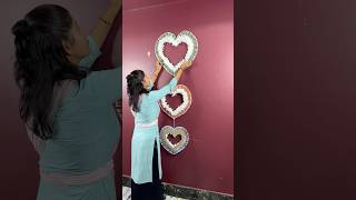 Beautiful Heart Shaped Wall Decor Idea short reel viral trending youtubeshort diy walldecor [upl. by Alwyn460]