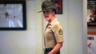 US Marine Drill Instructors Meet New Recruits [upl. by Monteith358]