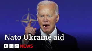 Joe Biden defends Nato as he promises extra defences for Ukraine  BBC News [upl. by Almat]