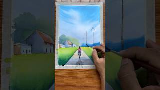 Perspective painting  how to draw perspective painting ￼art drawing themohiart shorts [upl. by Aleras]