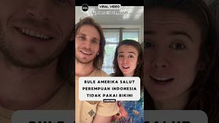 Bule Amerika Aneh Lihat Orang Indonesia Berenang Masih Sopan‼️ reaksibule viralvideo shorts [upl. by Dnarb]